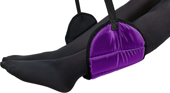 Sleepy Ride - Airplane Footrest Made with Premium Memory Foam - Airplane Travel Accessories - Helps to Prevent Swelling and Soreness - Provides Relaxation and Comfort (Purple) by SleepyRide