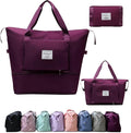 Large Capacity Foldable Travel Bag, Expandable lightweight Carry on Bag, Dry with Wet Separation Spor Duffel Bags (Fuchsia) by Unknown