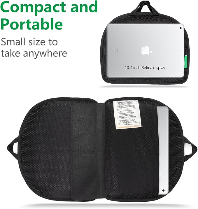 Small Travel Seat Cushion Cooling Gel & Memory Foam Portable Foldable Seat Pad for Airplane, Car, Office, Stadium Orthopedic Butt Pain Relief Pillow, 2-in-1 Design for Kids & Adults - Image 4