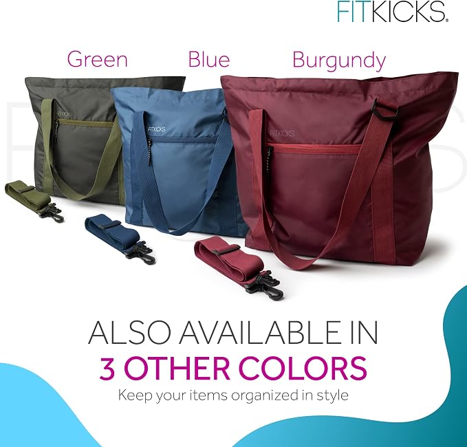 FITKICKS Hideaway Packable Duffle, Large Duffle Bag for Travel, Black - Image 6