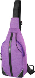 WATERFLY Tiny Crossbody Sling Backpack Anti Theft Backpack for Traveling Chest Shoulder Bag (Purple) by Waterfly