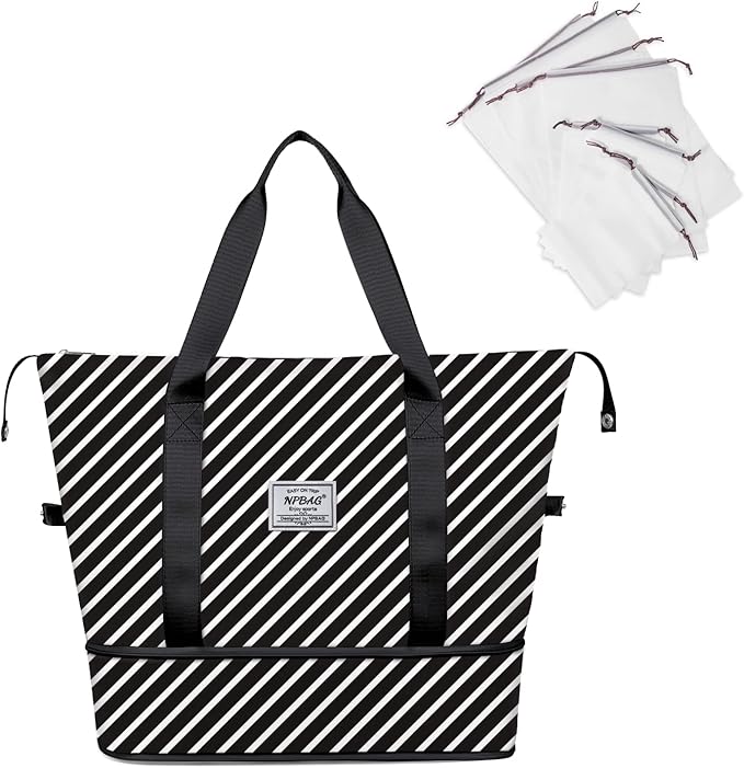 NPBAG Women Travel Duffel, Multi Functional Large Expandable Weekender Carry-on Tote, Gym Workout Overnight Bag, Mommy Hospital Bag for Labor and Delivery by NPBAG
