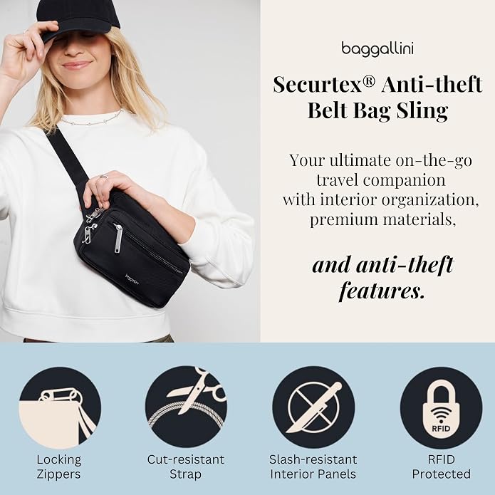 Baggallini Securtex Anti-Theft Belt Bag - Image 2