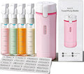 4 in 1 Travel Dispenser Bottle,4 Pack 30ML Travel Bottles for Toiletries, Leak Proof Travel Size Containers (Pink, OneSize) by Unknown