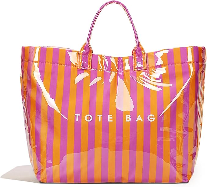 Lushandy PVC Tote Bag for Women Jelly Beach Bag Top Handle Hobo Handbag | Water-Resistant, Wipe Clean, Lightweight by Lushandy