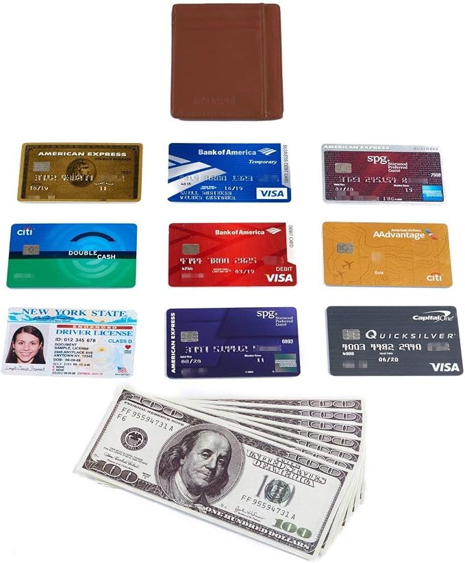 KALMORE Genuine Leather Front Pocket Slim Wallet Credit Card Holder with ID Window - Image 6