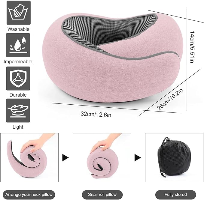 WEERSHUN Travel Pillows for Airplanes,2026 New Travel Pillow,Travel Neck Pillow Airplane Memory Foam Travel Pillow Neck Pillow for Traveling Suitable for Airplanes,Offices and Cars - Image 2