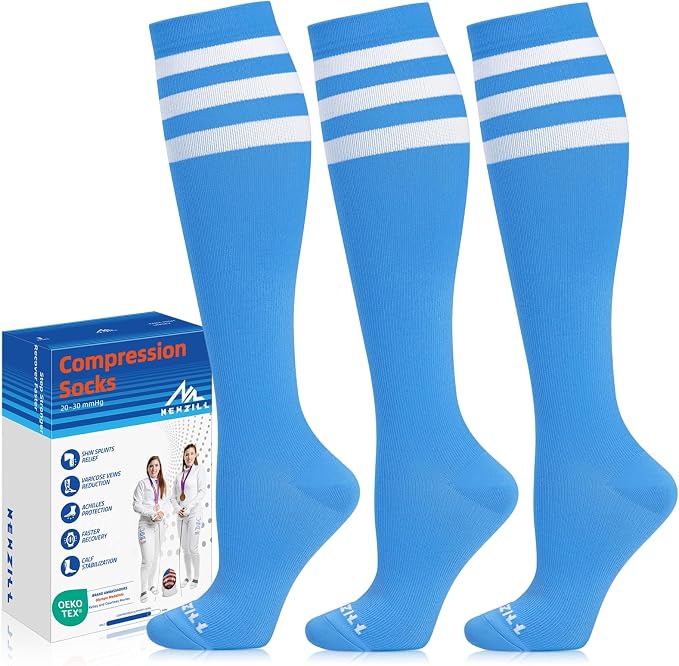 NEWZILL Medical Compression Socks for Women & Men, 20-30 mmHg Knee-High Support for Circulation, All-Day Comfort for Work Travel Running Cycling and Fitness by NEWZILL