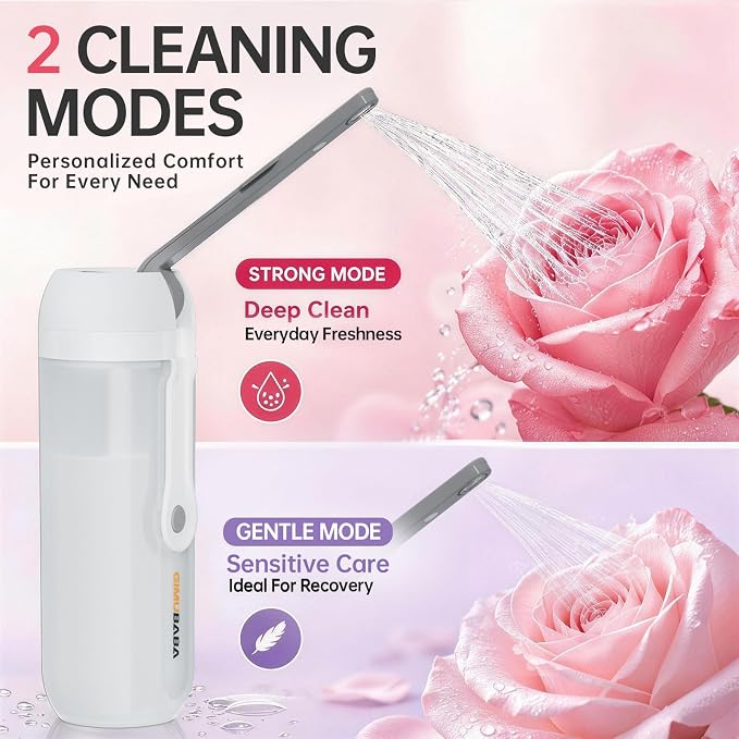 Portable Electric Bidet for Travel with 180° Adjustable Nozzle, Strong Water Pressure- Handheld Rechargeable USB-C Bidet,350ml IPX6 Waterproof Personal Hygiene Cleaner for Postpartum Women, Camping - Image 5