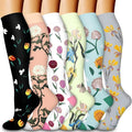 Compression Socks for Women & Men Circulation(6 pairs)-Graduated Supports Socks for Running, Athletic Sports by LaiteHebe