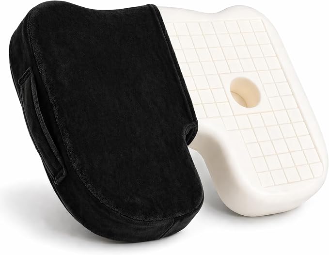 Premium Seat Cushion with Moveable Holes, Customizable Foam – Relief for Lower Back, Sciatic, & Tailbone Pain – Perfect for Driving, Home & Office – Black Fabric Cover - Image 9