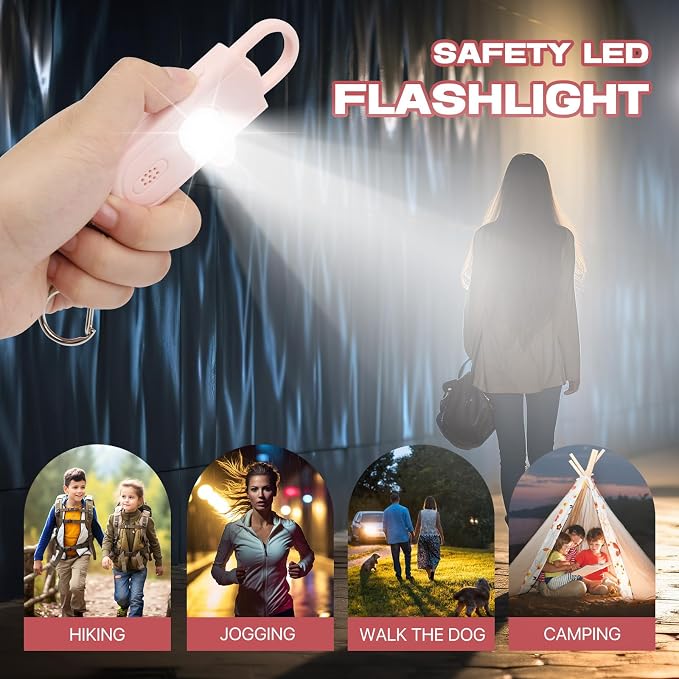 Personal Safety Alarm for Women, 130dB Loud Siren with SOS Strobe Light, Flashlight, 1000ft Audible Help Kids, Elderly Emergency Call, Self Defense Keychain for College Essentials - Image 5