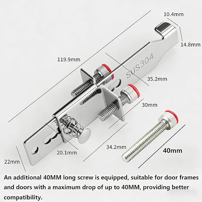 Portable Door Lock for Travel，Hotel Door Safety Locks from Inside，Quick No-Tool Installation, for Additional Safety and Privacy, Perfect for Traveling Hotel Home Apartment College - Image 4
