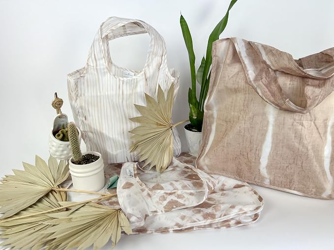 Pure Sage Reusable Grocery Bag - Stylish Shopping Bags for Groceries - Foldable Tote Bag - Image 3