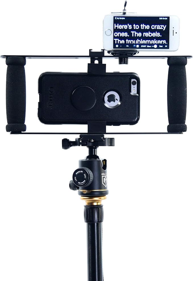 Glide Gear DM100 All Metal Professional Smartphone iPhone Mount Video Teleprompter Adapter Holder Shooter Camera Rig Phone Video-Maker Film-Maker Videographer for All Smartphones - Image 7