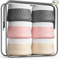 Quatish 6 Pack Travel Size Containers for Toiletries, 3oz, Dusty Pink | Leakproof, TSA Approved Silicone Jars, Easy to Clean, Portable Travel Essentials for Lotion Cosmetics Medicines and Jewelry by Quatish