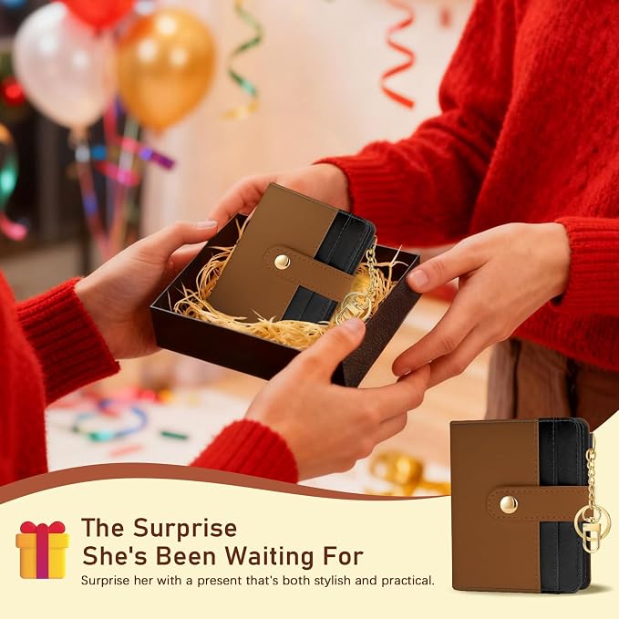 Jogjam Small Ladies Wallet, Rfid Slim Thin Compact Women Credit Card Holder | PU Leather Bifold Cash Zipper Coin Pocket ID Window, for Female Ladies Teen Girls Girly Gifts - Image 7
