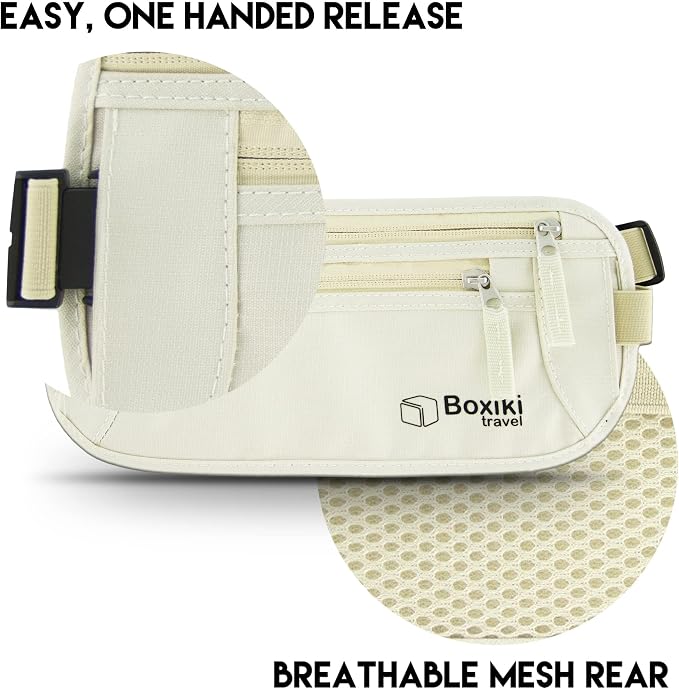 Complete RFID Travel Security Set - Hidden Money Belt and Sleek Neck Wallet - Ultimate Protection for Your Valuables on the Go. - Image 2