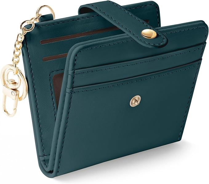 Jogjam Lake Blue Small Women Wallet, Rfid Slim Compact Credit Card Holder | PU Leather Bifold Cash Zipper Coin Pocket ID Window, for Female Ladies Teen Girls Girly Gifts by Jogjam