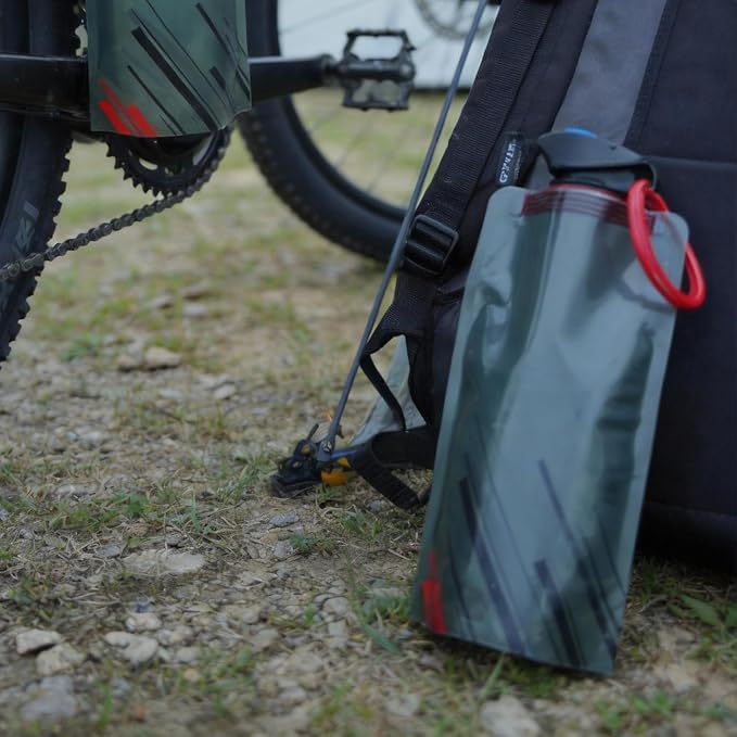 2Pcs Collapsible water bottle,22oz portable PE water bag for outdoor | Reusable foldable PE water bottle,easy to carry and store for camping,hiking,cycling and outdoor adventures. - Image 5