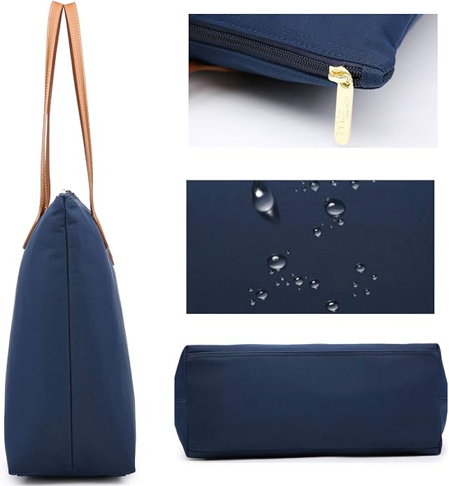 Water Resistant Light Weight Nylon Tote Bag Handbag - Image 4