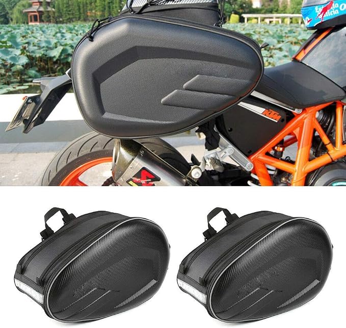 Motorcycle Saddlebags, Expandable Large Capacity Side Bags with Rain covers | Universal Detachable Saddle Bags with Reinforced Straps, Motorcycle Luggage Bag, Accessories Storage Bags, Seat Bag - Image 8