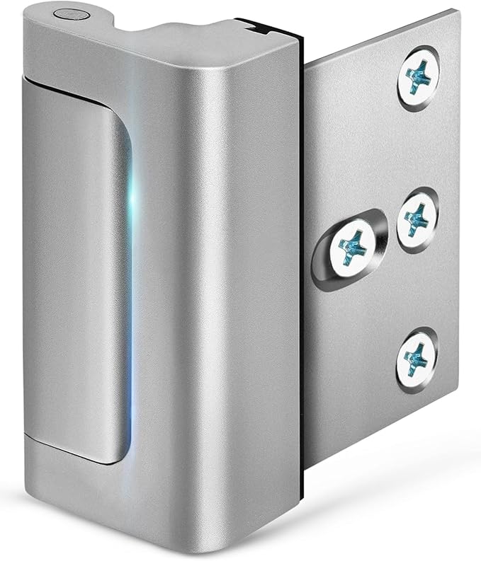 Door Reinforcement Lock - Home Security Child Proof Door Lock Withstands 800 lbs, for Inward Swinging Doors, Door Locks for Kids Safety, Door Lock Latch Prevents Unauthorized Entry, 1 Pack by TrueOak