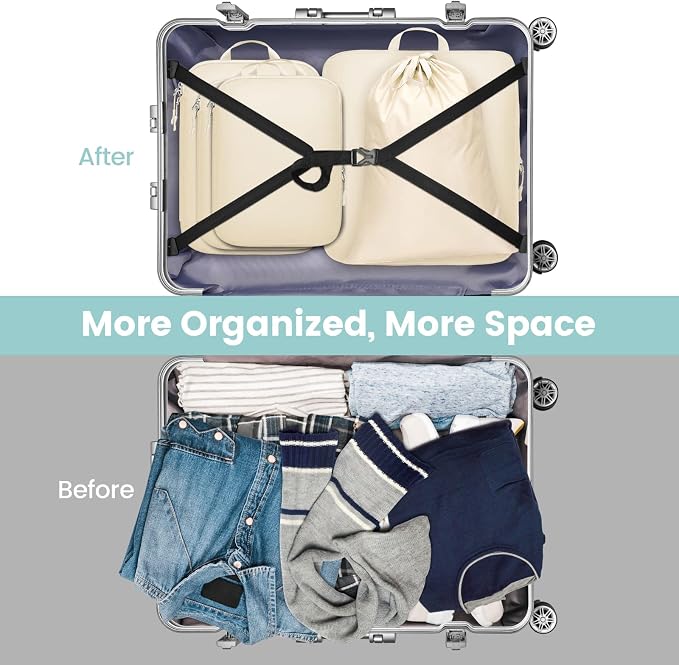 Cambond Compression Packing Cubes for Travel - Luggage Suitcase Organizer | Compression Zip Design for Space-saving, Expandable, Lightweight, Keep Clothes Sorted, Luggage Space Tidy, Carry on Pack Fast - Image 5