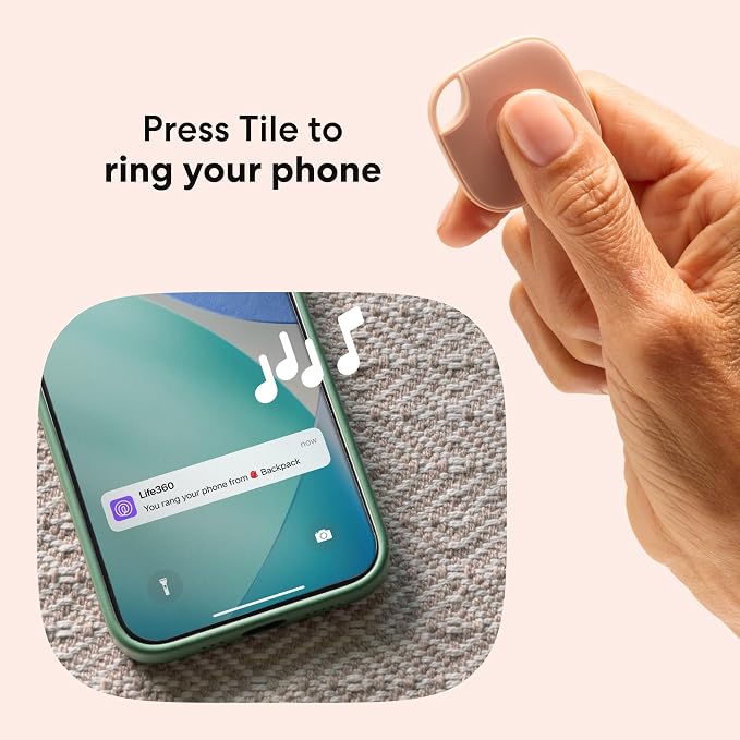 Life360 Tile - Bluetooth Tracker, Keys Finder and Item Locator for Keys, Bags and More. Phone Finder. Both iOS and Android Compatible. 1-Pack (Slate) - Image 4