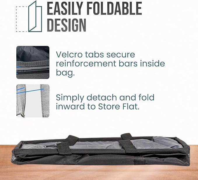Extra Large Utility Tote Bag - Oversized Collapsible Large Beach Bag, Great for Pool with Sturdy Frame, Extra Side Pockets and Tons of Storage - Image 6