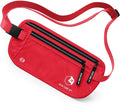 VENTURE 4TH Travel Money Belt, RFID Blocking Passport Holder - Red by VENTURE4TH