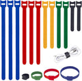 MVYC 200PCS Reusable Cable Ties Wire Ties Cord Organizer Cable Organizer Adjustable Cable Management 4+6+8+10 inch 5 Colors by SyncYourLifeWithMVYC