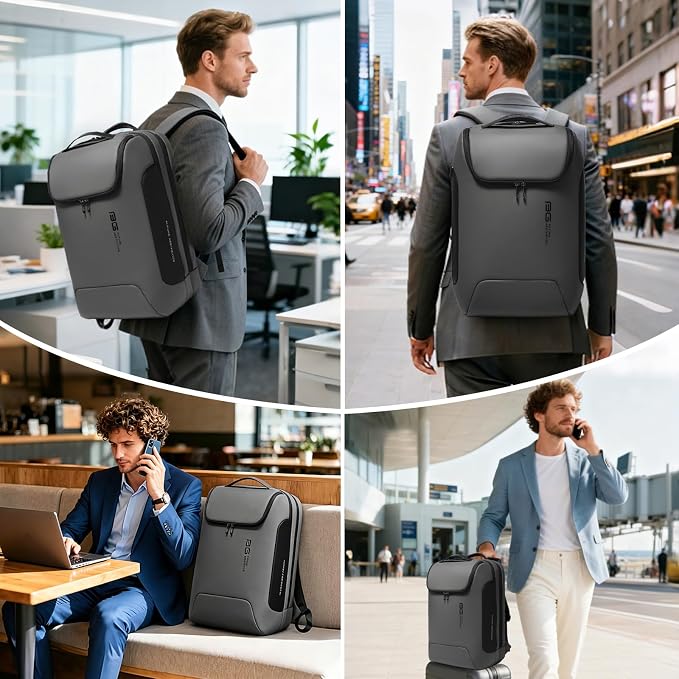 BANGE Business Travel Backpack,Waterproof Fashion Tech Backpacks,Laptop Backpack for 17.3Inch Notebook, Work for Men and Women - Image 6