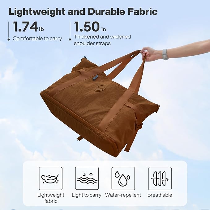 mixi Travel Tote Bag for Women Large Expandable Travel Bag Waterproof Lightweight Carry On Personal Item Handbag - Image 8