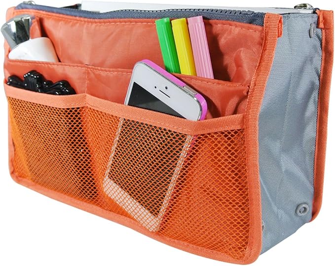 Wrapables® Unisex Bag Insert Organizer, Travel Bag Organizer - Coral - Image 2