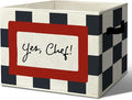 Cooking Playroom Chef Slogan Storage Bins Box with Handles Organizer Basket | pretend kitchen foldable basket for organizing, buffalo checkered collapsible toys clothes for nursery bedroom, 10x14 in by Unknown