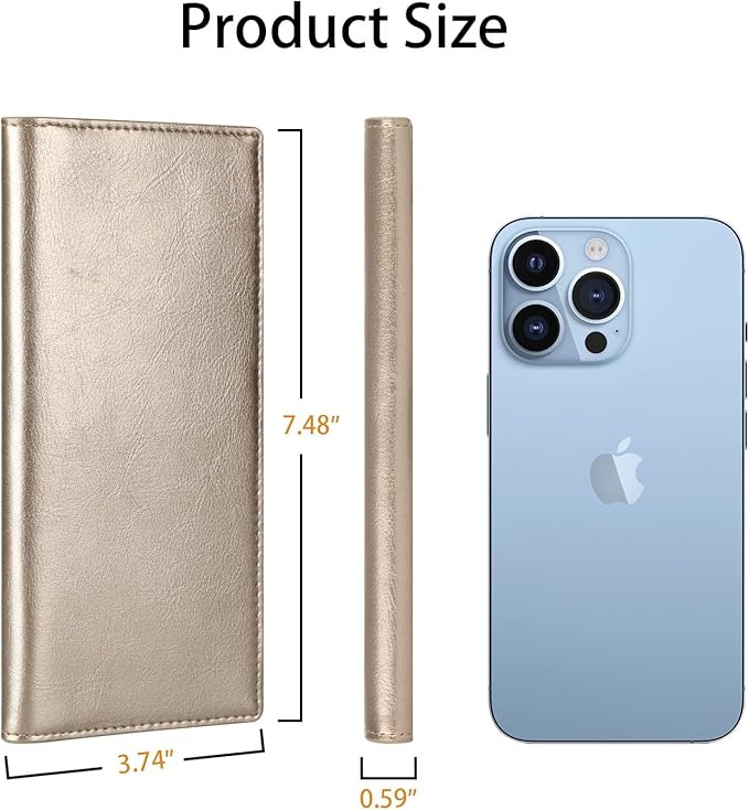 Ultra Slim Thin Leather Women Wallet RFID Blocking Credit Card Holder Bifold Long Ladies Billfold - Image 4