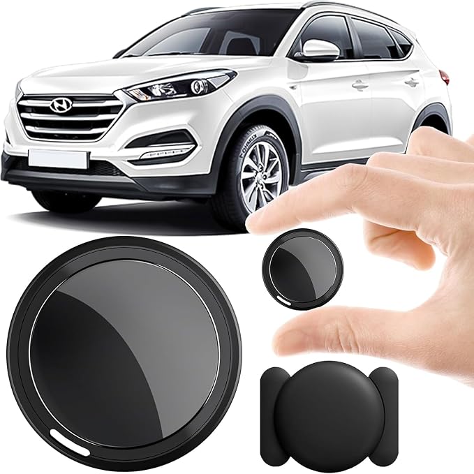 Mini GPS Tracker for Vehicles, Tracking Device for Vehicles No Subscription(iOS ONLY), Real Time Portable Real Time Magnetic GPS Tracking Device Hidden No Monthly Fee for Car, Truck, Moto (Black) by Unknown