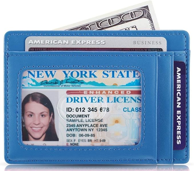 KALMORE Genuine Leather Front Pocket Slim Wallet Credit Card Holder with ID Window - Image 2