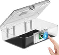 AICase Biometric Fingerprint Storage Box, Transparent Portable Jewelry Cash Safe Storage Box, Rechargeable Lock Box for Car Home Office Travel_Clear by AICase