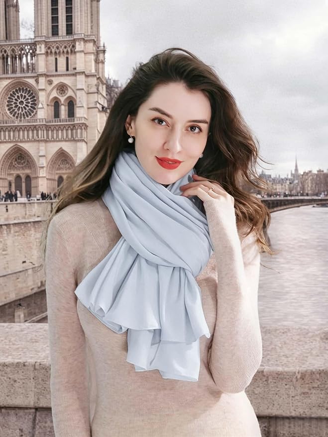 VENVSBEE Shawl Wraps for Women, Travel Scarf Soft Blanket Wrap Pashmina Travel Accessory for Airplane - Image 5