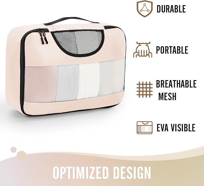 Veken 8 Set Packing Cubes for Travel Essentials, Suitcase Organizer Bags in 4 Sizes, Carry-On Luggage Accessories with Laundry Bag, Airplane Must Have, Gifts for Women Men - Image 4