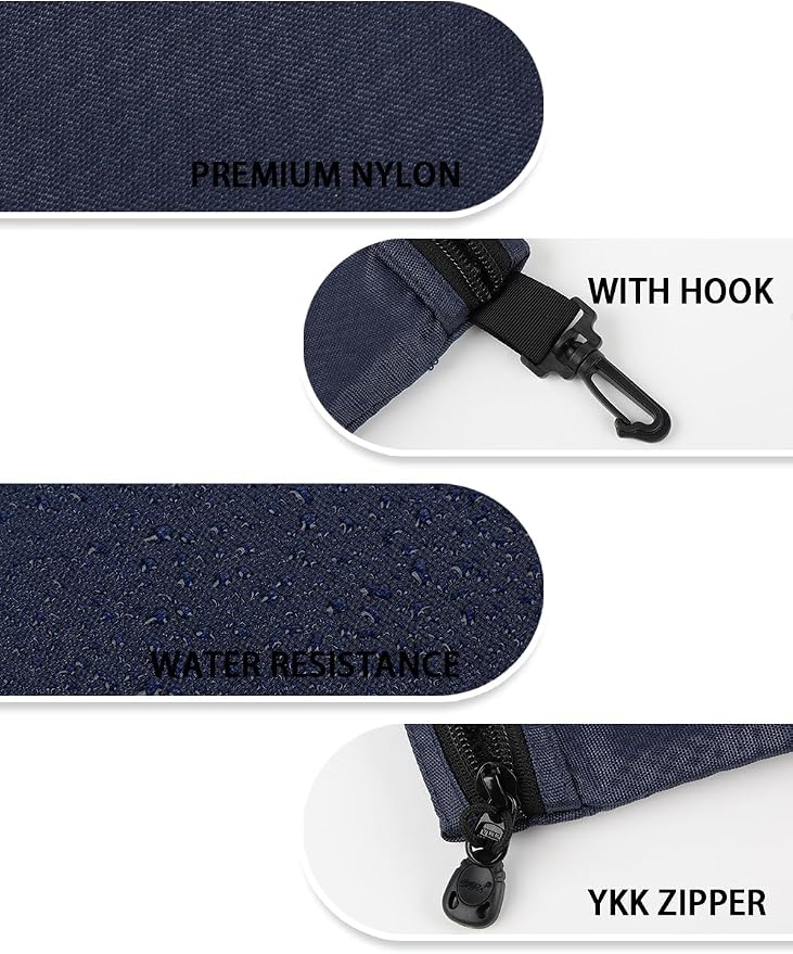 GOX Small Toiletry Bag for Men Bulk Cosmetic Bag Dopp Kit Carry On Zipper Pouch Organization Nylon Small Packing Sack Waterproof (Navy) - Image 6