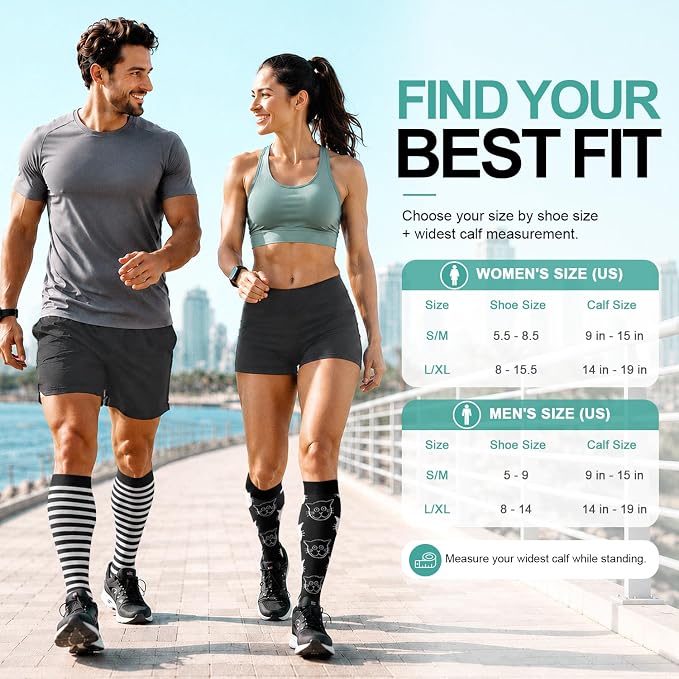 3 Pack Medical Compression Sock-Compression Sock For Women and Men Circulation -Best for Running,Nursing,Athletic Sports - Image 6