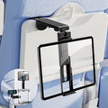 OGRANEE Airplane Tablet Holder Mount, Long Flight Essentials Travel Accessories for iPad, Foldable Tablet Stand for Plane Seat Back, Best Gifts for Travelers women, Fit for iPad, Phone, Switch, kindle by OGRANEE