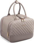 LOVEVOOK Travel Toiletry Bag for women, Leather Large Wide-open Makeup Bag, Waterproof Cosmetic Bag Organizer for Shower, Traveling, Toiletries, Bathroom by LOVEVOOK