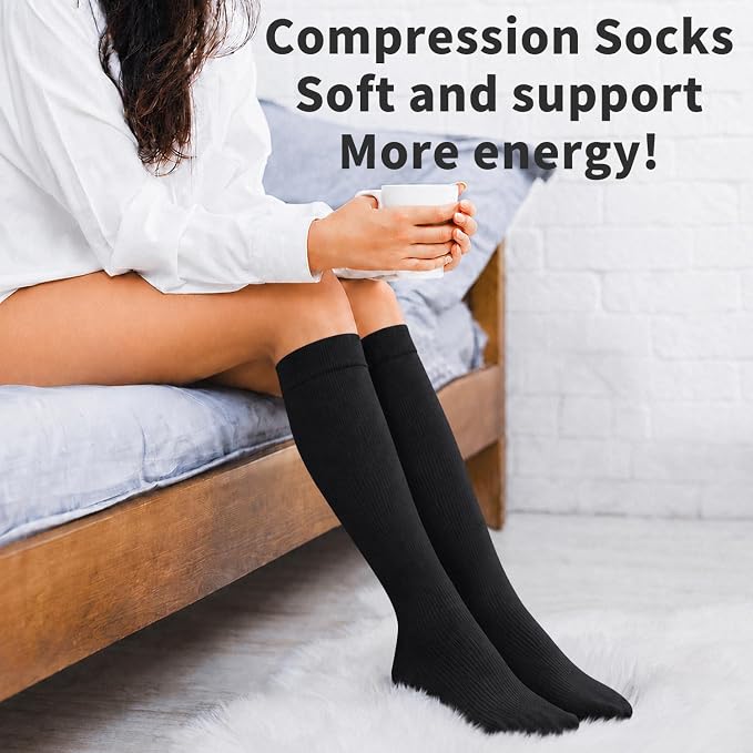 COOLOVER Copper Compression Socks for Women and Men(6 Pairs)-Best Support for Running, Athletic, Travel - Image 4