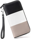 Moflycom Womens Wallet RFID Blocking Genuine Leather Multi Credit Card Large Capacity Zip Around Clutch Travel Purse Wristlet by Moflycom