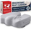 5 STARS UNITED Seat Cushion - Memory Foam Chair Cushion for Tailbone Pain Relief - Ergonomic Support for Coccyx, Sciatica & Butt - Office, Desk & Gaming Chair, Car Seat, Wheelchair, Airplane, L Gray by 5STARSUNITED