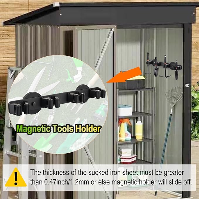 Strong Magnetic Mop Broom Holder | Heavy Duty, For Refrigerators, Magnet Wall Mount, Anti-slip Storage Rack, For Home Kitchen Workshop Laundry Garage - Image 4